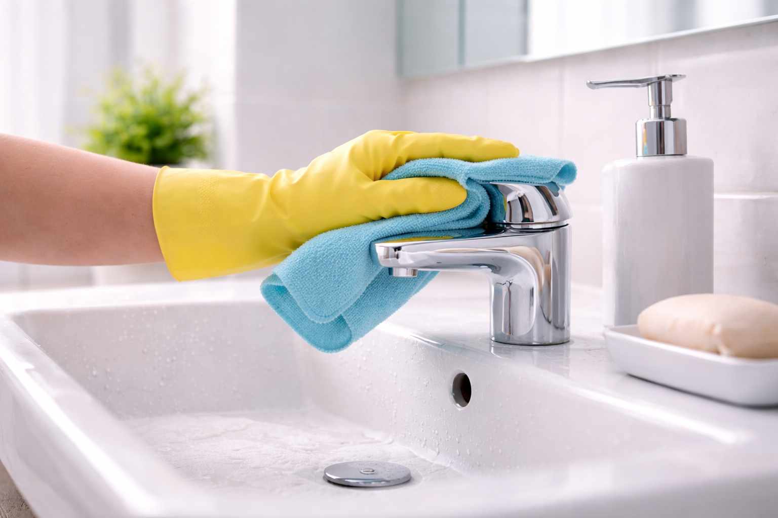 Deep bathroom cleaning